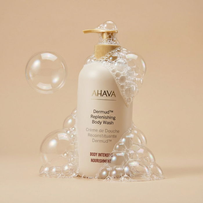 AHAVA Dead Sea mud detox routine for renewing dry winter skin