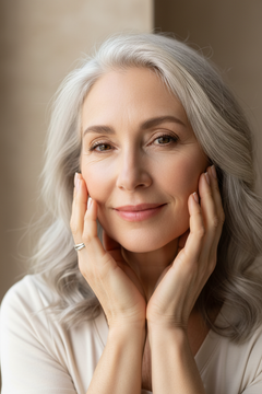 Anti-aging AHAVA skincare routine for mature women over 50