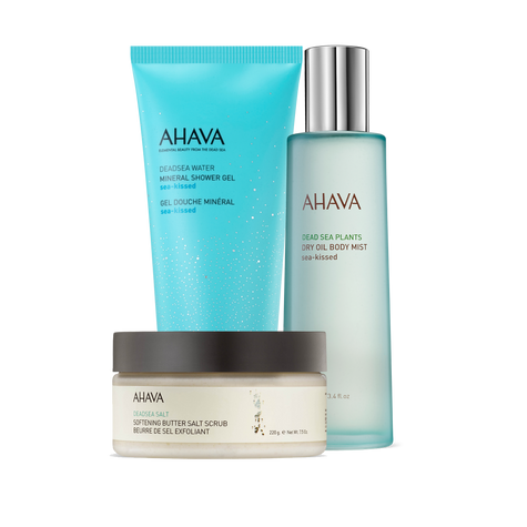 AHAVA Sea Serenity Trio with fresh Sea-Kissed Dead Sea products