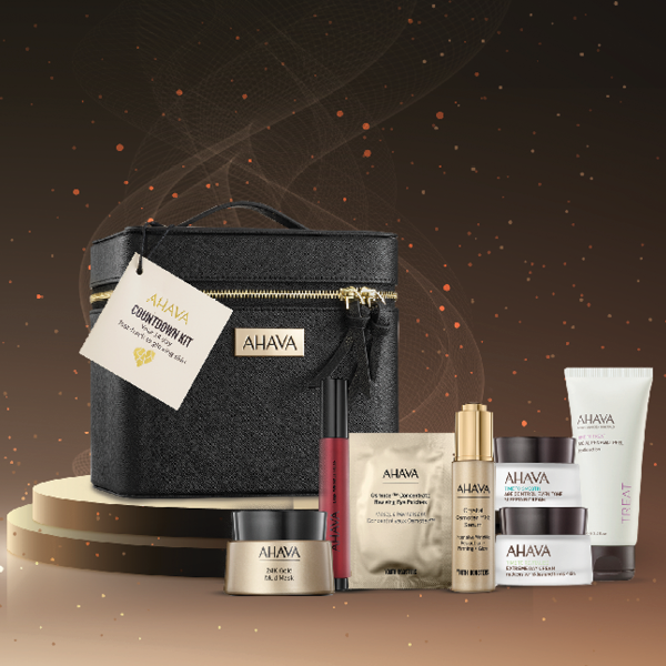 AHAVA Countdown Kit holiday calendar with Dead Sea skincare treats