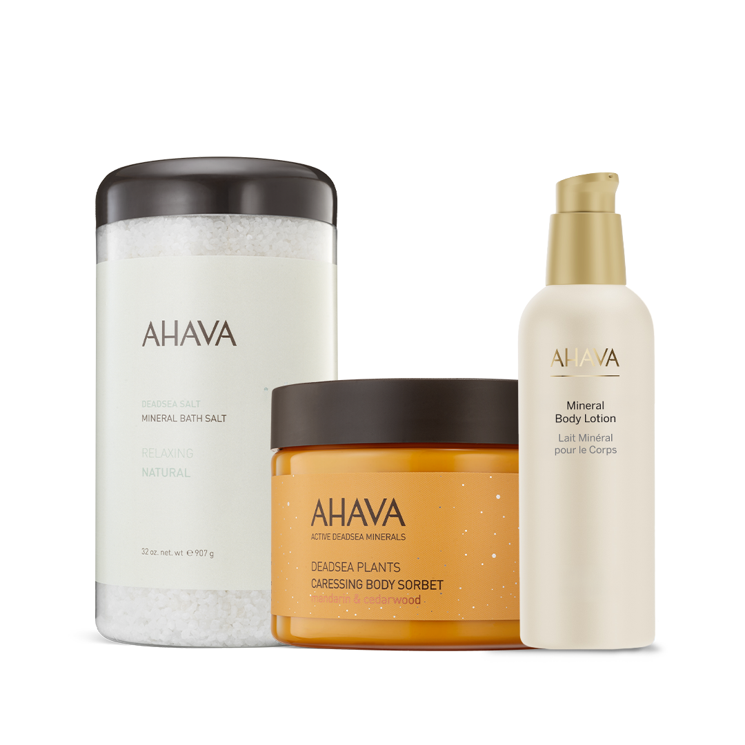 AHAVA Care and Caress Trio for soft skin with Dead Sea minerals