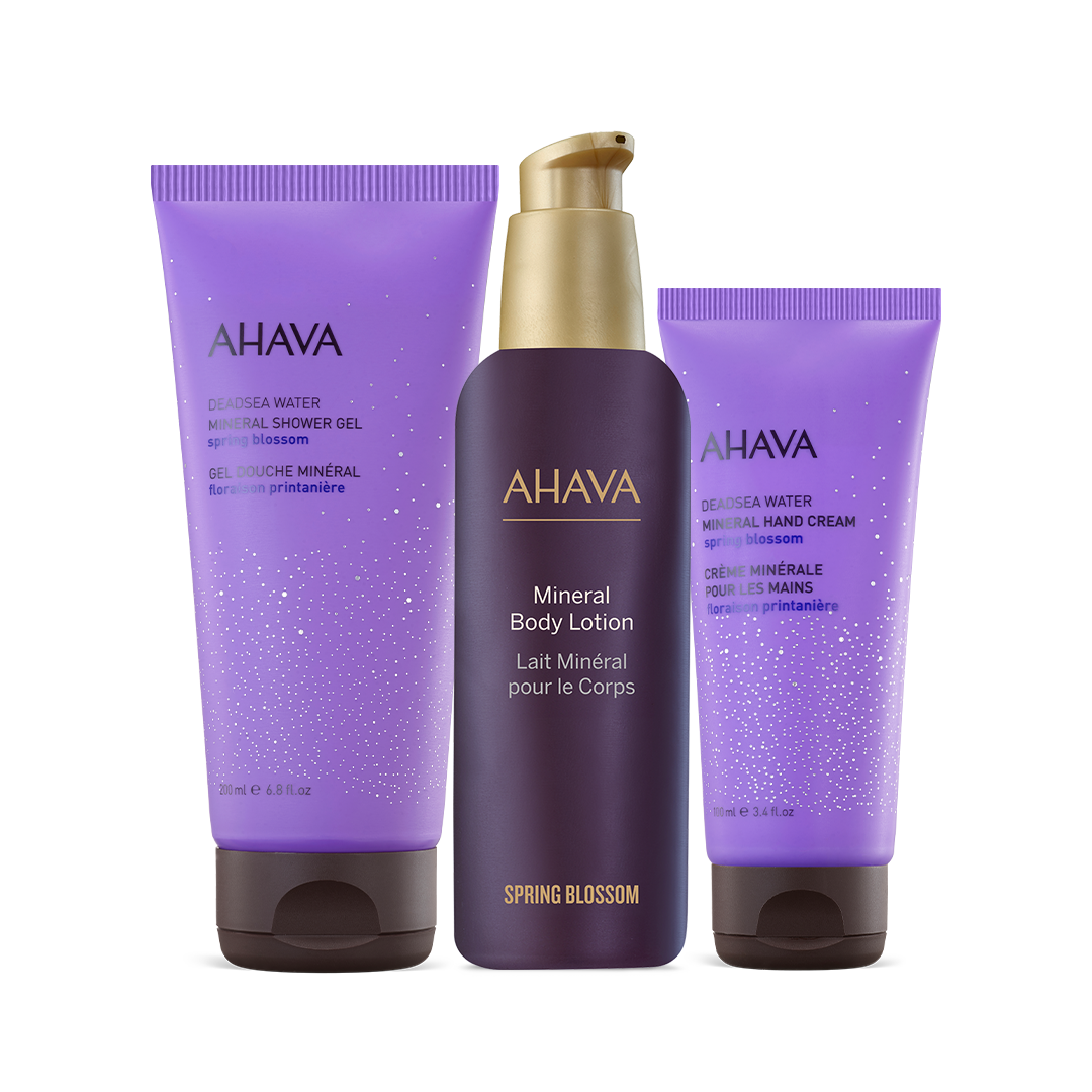 AHAVA Spring Blossom Ritual floral Dead Sea body care collection