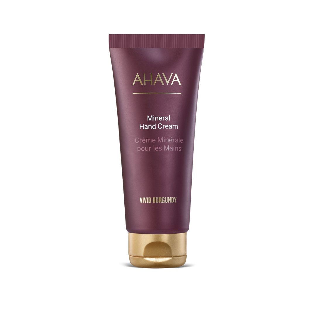 AHAVA Mineral Hand Cream Vivid Burgundy with Dead Sea minerals