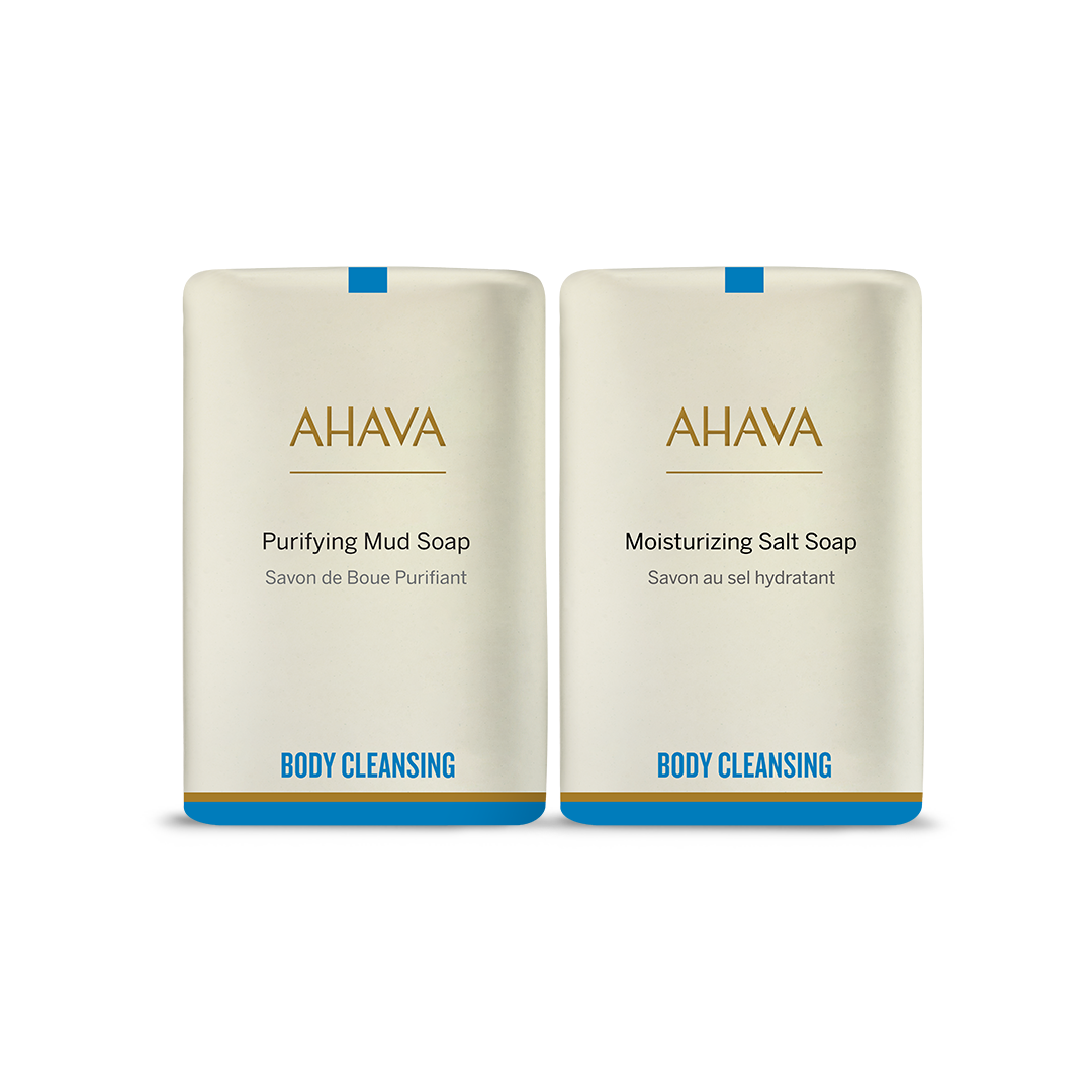AHAVA Sea-Sourced Soap Set: Mud & Salt