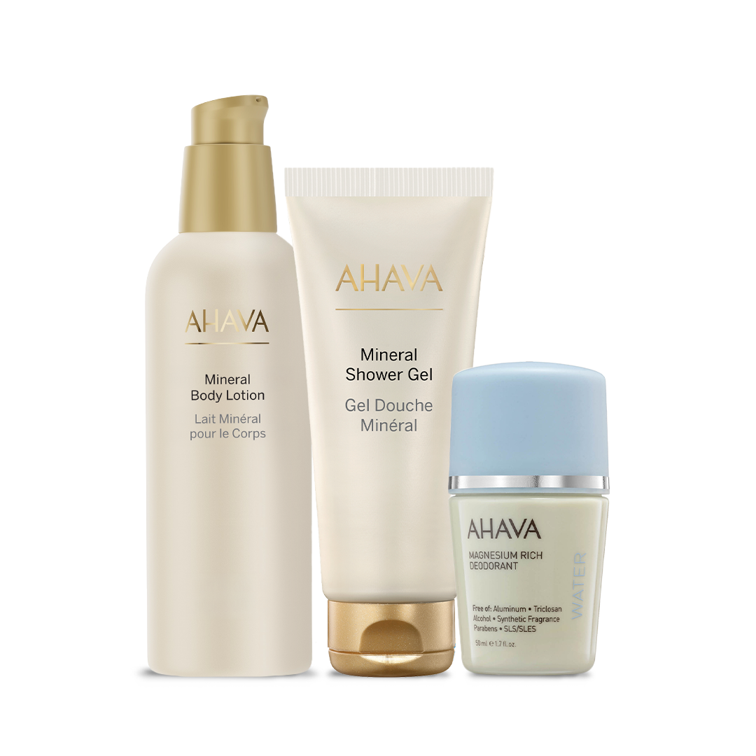 AHAVA The Everyday Mineral Trio essential daily Dead Sea set