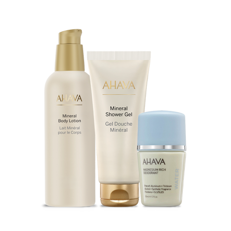 AHAVA The Everyday Mineral Trio essential daily Dead Sea set