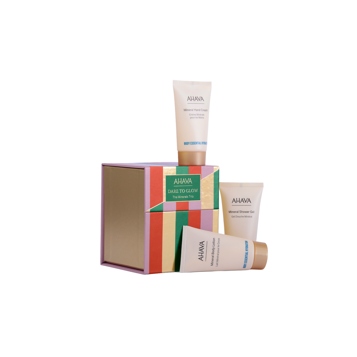 AHAVA The Minerals Trio featuring best-selling Dead Sea body care