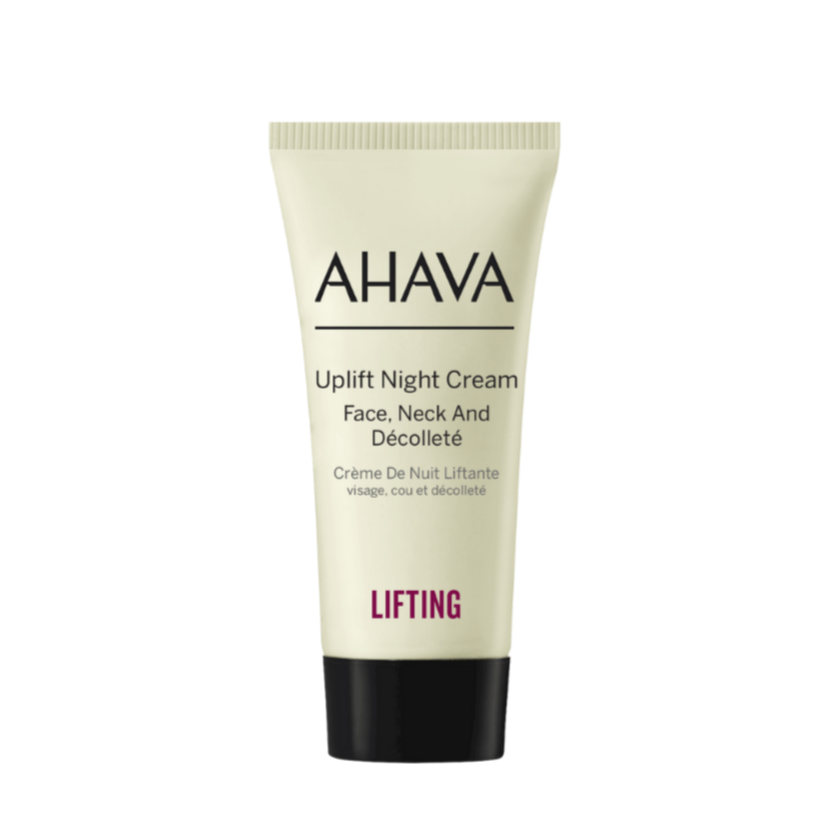 AHAVA Uplift Night Cream travel size with Dead Sea mineral firming