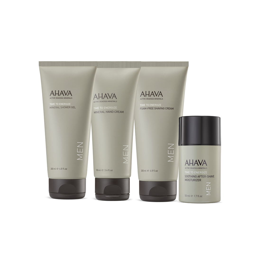 AHAVA Man's Routine essential Dead Sea skincare set for men