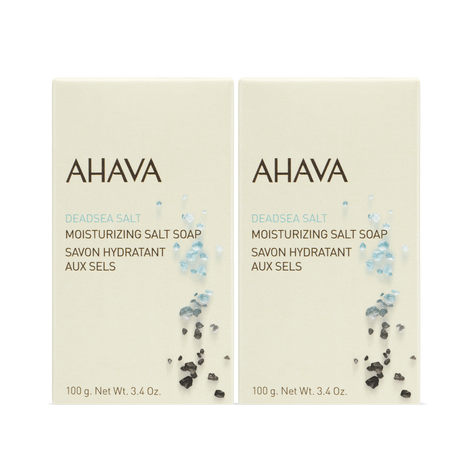 Set of two AHAVA Moisturizing Dead Sea Salt Soaps for daily use