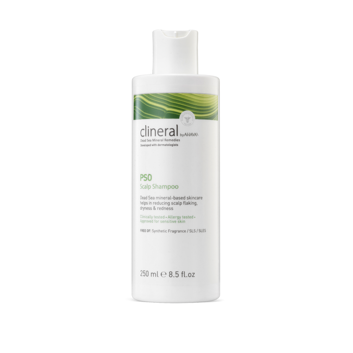 AHAVA Clineral PSO Shampoo with Dead Sea mud for scalp psoriasis relief